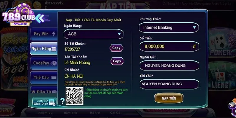 nạp tiền 789CLUB